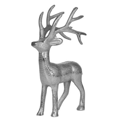 Deer decoration silver 24 cm
