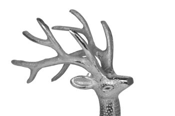 Décoration cerf argent 24 cm 3