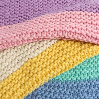 Kit de tricot pour débutants Pastel Dreams Blanket 3
