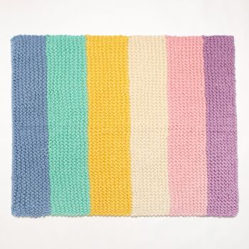Kit de tricot pour débutants Pastel Dreams Blanket 4