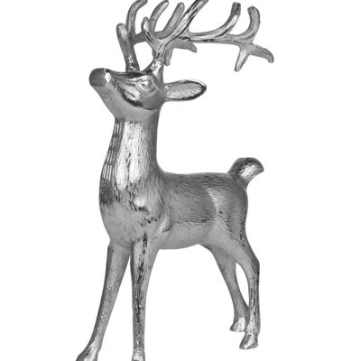 Deer decoration silver 38 cm