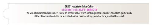 Acetate Cake Collar Clear