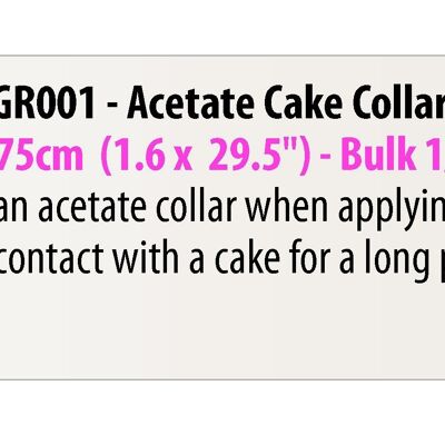 Acetate Cake Collar Clear