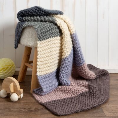 Naturally Neutral Blanket Knitting Kit