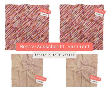 Ensemble furoshiki en coton coloré (beige, violet, rouge, rose), 2 tailles (ensemble n°1 : rayures 70cm + lowpoly 50cm) 8