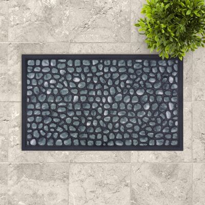 doormat; stones grey