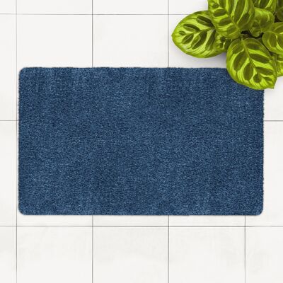 cotton doormat; dark blue