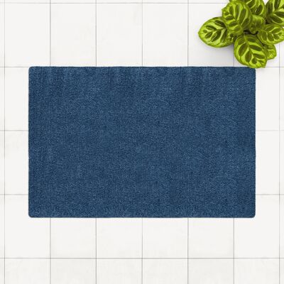 Fußmatte aus Baumwolle; dunkelblau