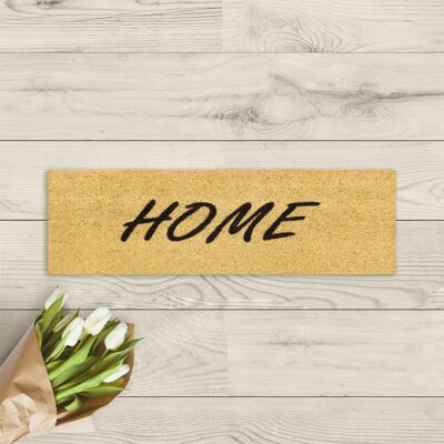 coir doormat; Sayings Home brown, matte yellow