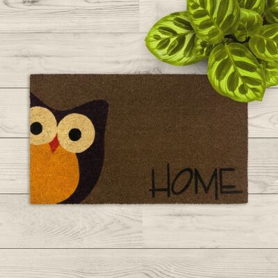 coir doormat; Animal Owl Font Home