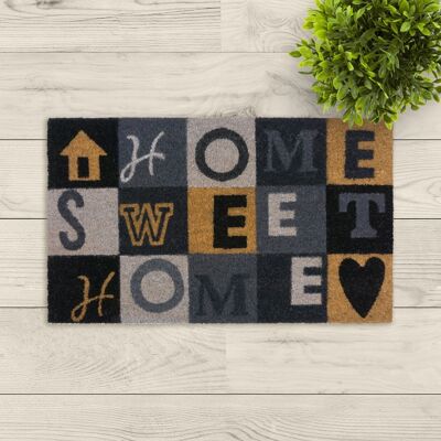 coir doormat; Sayings Home Sweet Home grey