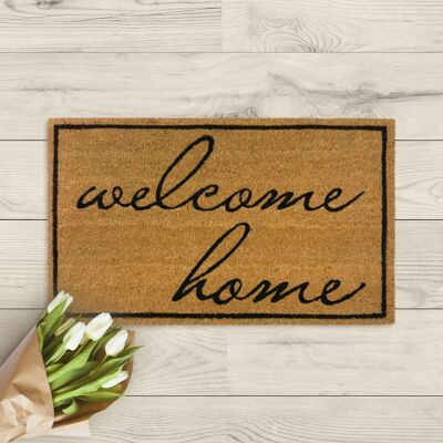 coir doormat; Sayings welcome home