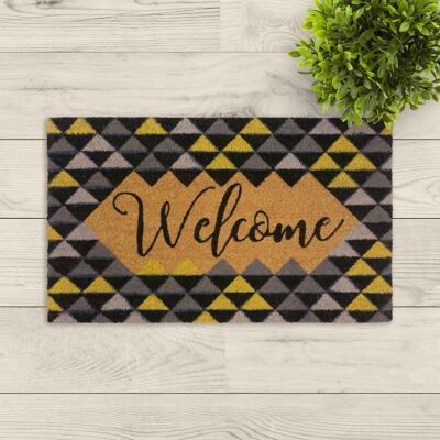 coir doormat; welcome colorful