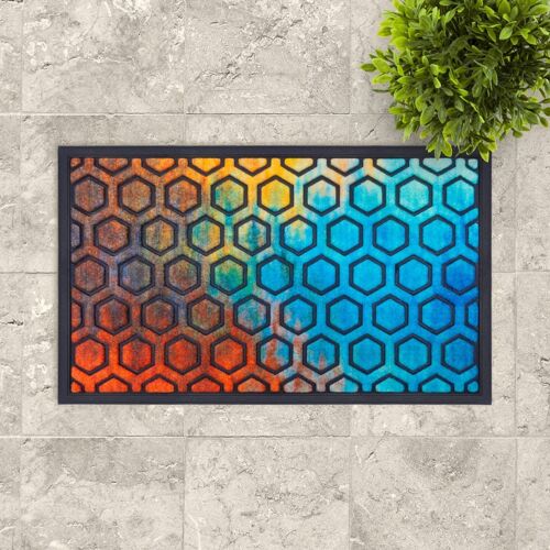 Fußmatte; Hexagon colori