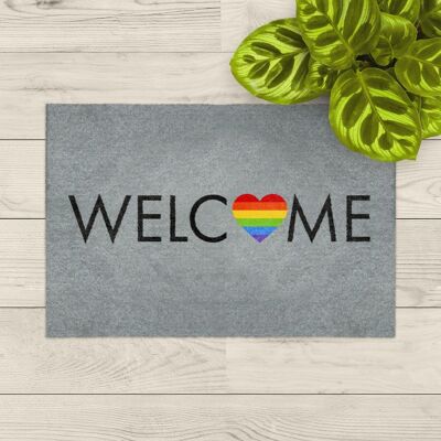 washable doormat; Pride-Welcome