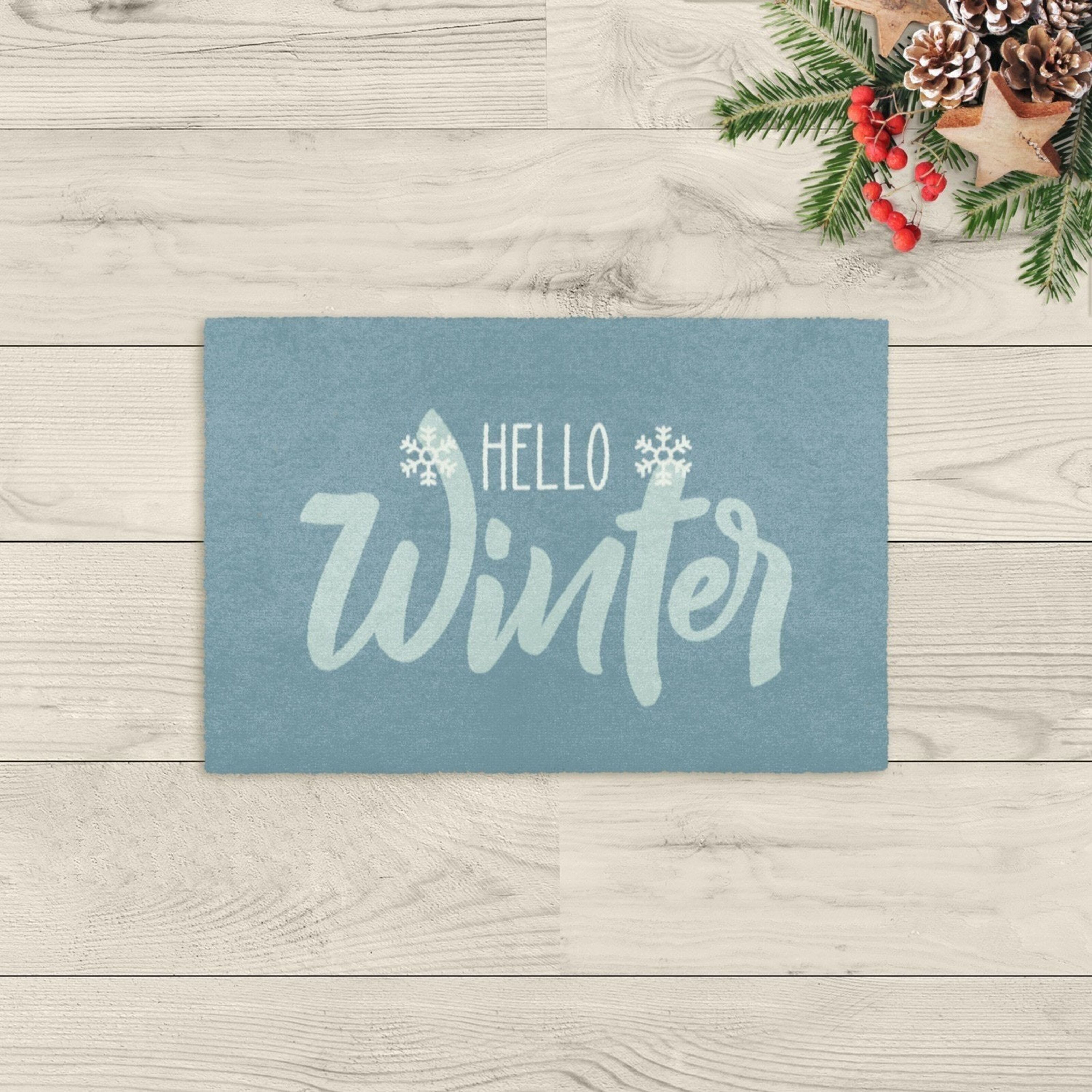 Buy wholesale washable doormat; hello winter