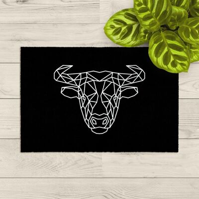 washable doormat; bull