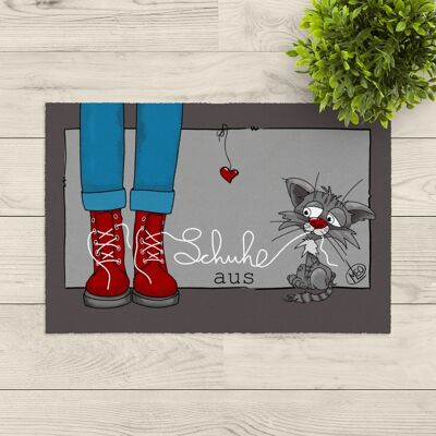 washable doormat; Cat LEO shoes