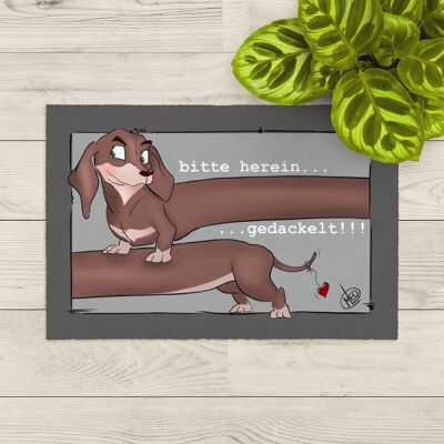 washable doormat; LEO dachshund Come in