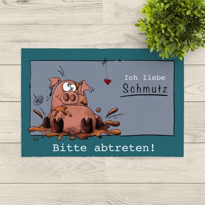 zerbino lavabile; LEO Pig Adoro lo sporco