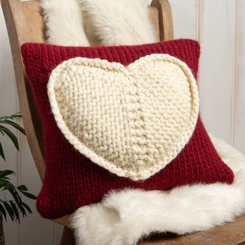 Queen of Hearts Cushion Cover Knitting Kit