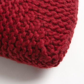 Kit de tricot pour housse de coussin coeur 4