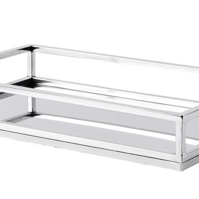 Tray stainless steel silver 40x25 cm