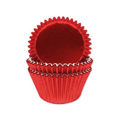 Cupcake-Förmchen aus roter Folie