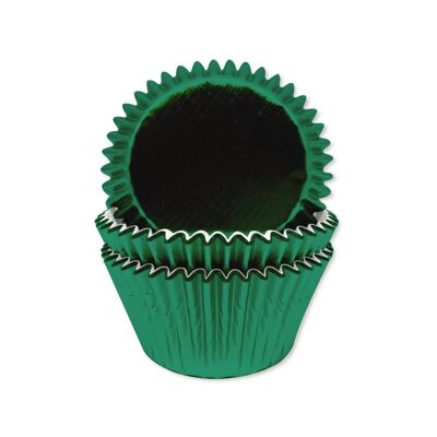 Cupcake-Förmchen aus grüner Folie