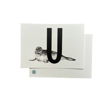 Letter card U with seal