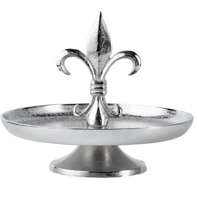 Cake stand lily silver metal 30 cm