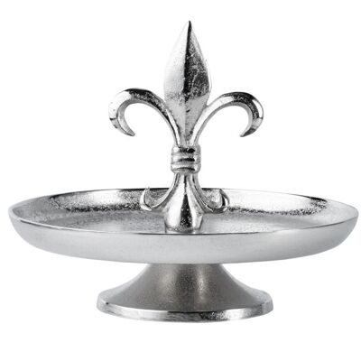 Cake stand lily silver metal 30 cm