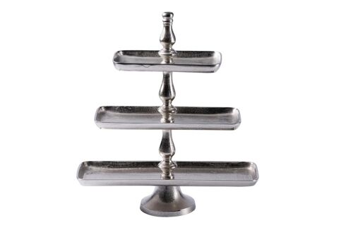 Etagere Silber 3-stöckig 50 cm