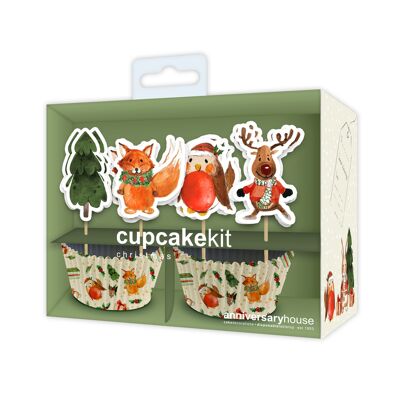 Festliches Wald-Cupcake-Kit
