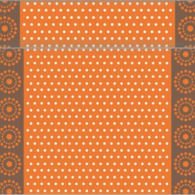 Chemin de table Rabea en orange de Linclass® Airlaid 40 cm x 4,80 m, 1 pièce - Pâques