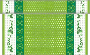 Chemin de table Rabea en vert de Linclass® Airlaid 40 cm x 4,80 m, 1 pièce - Pâques 1