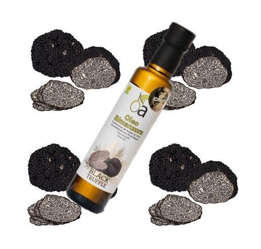 Condimento all'olio d'oliva con tartufo nero (bottiglia da 250 ml)