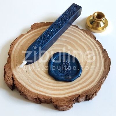 Sealing wax stick with wick - Navy pearl