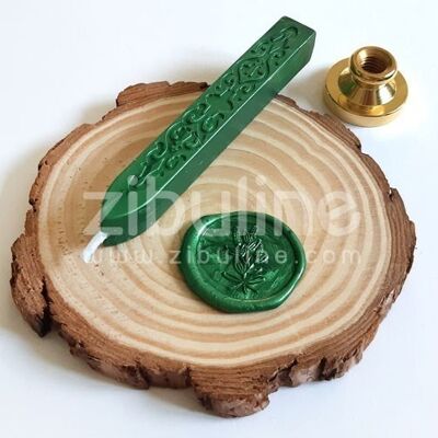 Sealing Wax Stick with Wick - Pearl Leaf Green
