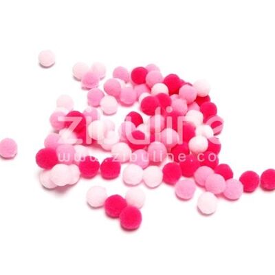 Mini ball pompoms - Pink