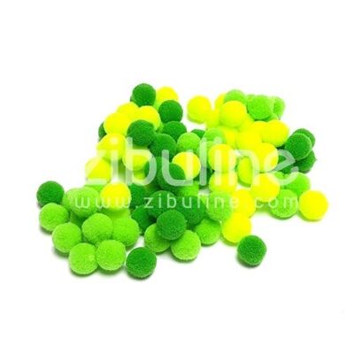 Mini pompones de bolas - Verde