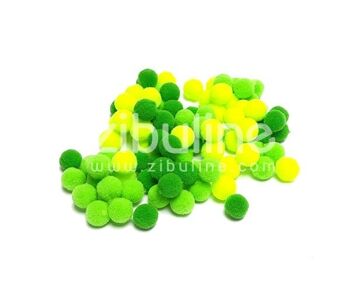Mini pompons boules - Vert 1
