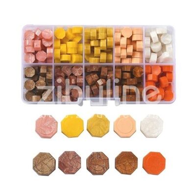 Sealing wax tablets - Orange yellow shades box