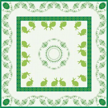 Nappe Rabea en vert de Linclass® Airlaid 80 x 80 cm, 1 pièce - Pâques 2