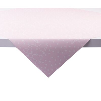 Tablecloth Rabbits in pink from Linclass® Airlaid 80 x 80 cm, 1 piece - Easter