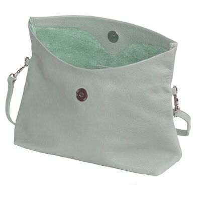 Bolso de hombro verde almendra