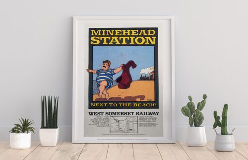 Minehead Station - Next To The Beach! - Premium Art Print