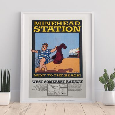 Minehead Station - Next To The Beach! - Premium Art Print