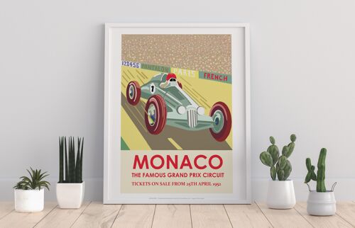 Monaco Grand Prix Poster- 1952 - 11X14” Premium Art Print