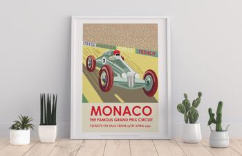 Affiche du Grand Prix de Monaco - 1952 - 11X14" Premium Art Print